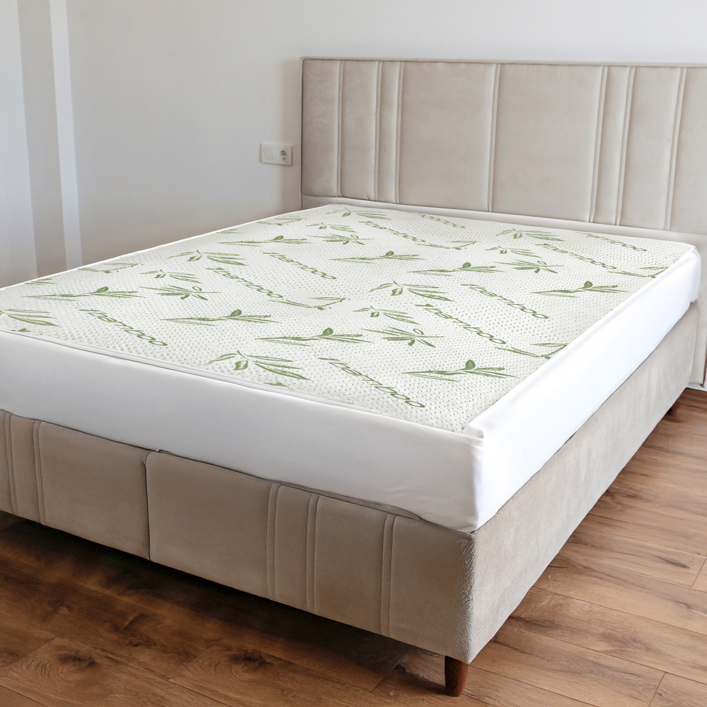 واقي مرتبة مقاوم للماء من الخيزران مع سحاب