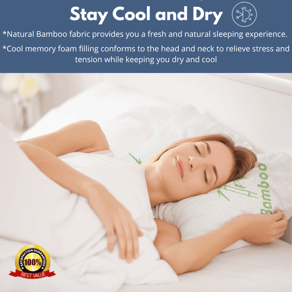 Bamboo Pillow Shredded Memory Foam
