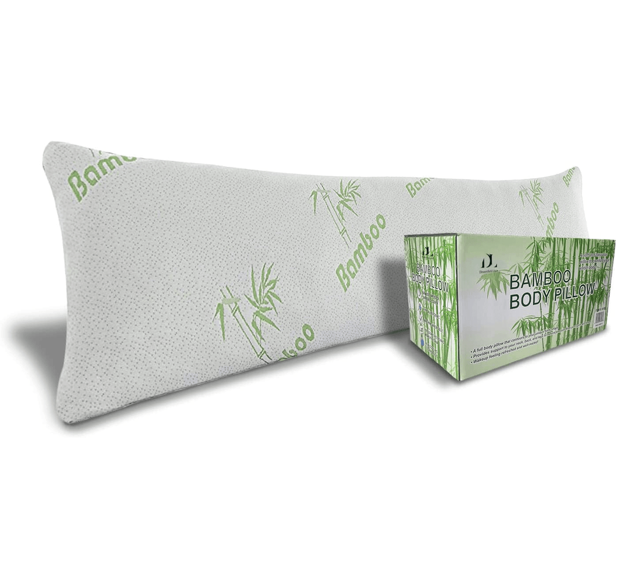 Bamboo Full Body Pillow Shredded Memory Foam DreamField Linen bamboo-full-body-pillow-shredded-memory-foam-dreamfield-linen