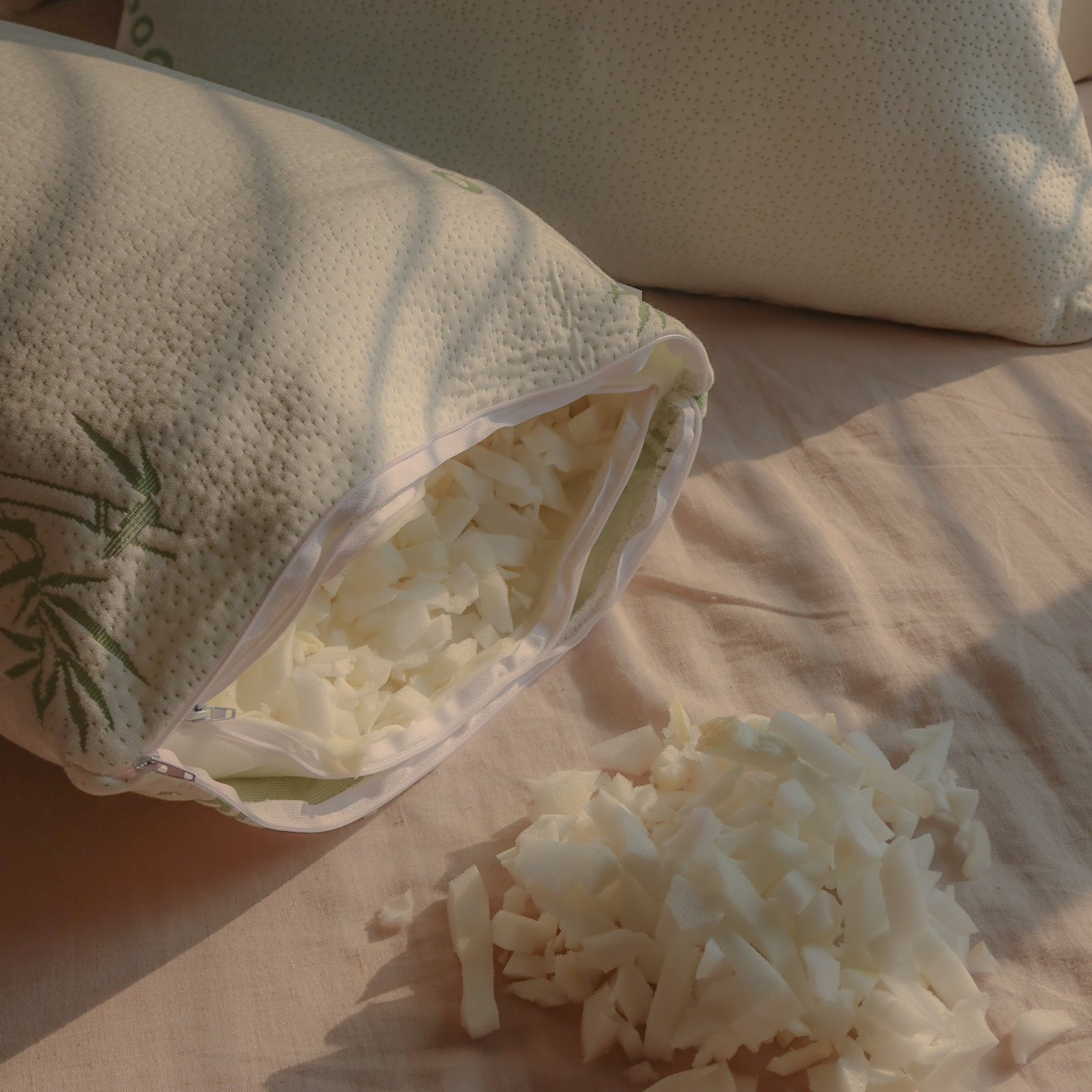 Adjustable Bamboo Pillow Shredded Memory Foam