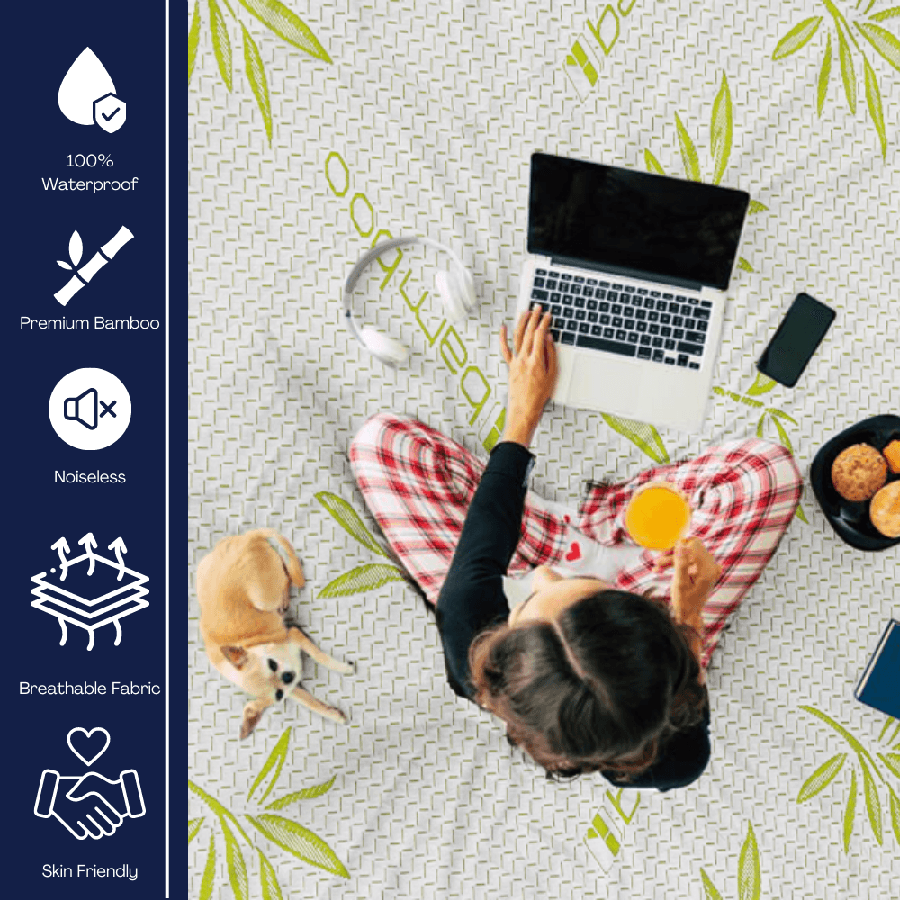 Bamboo Waterproof Mattress Protector with Zipper - DreamField Linen