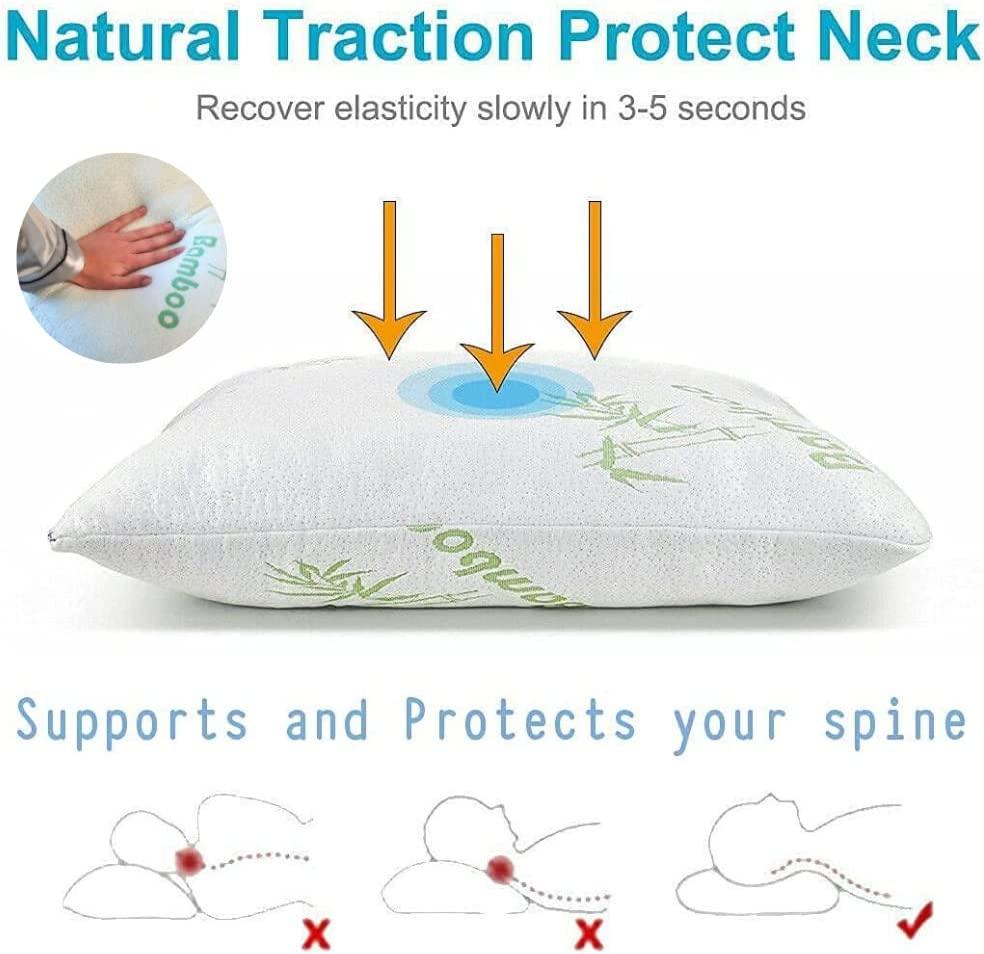 Bamboo Pillow Shredded Memory Foam - DreamField Linen
