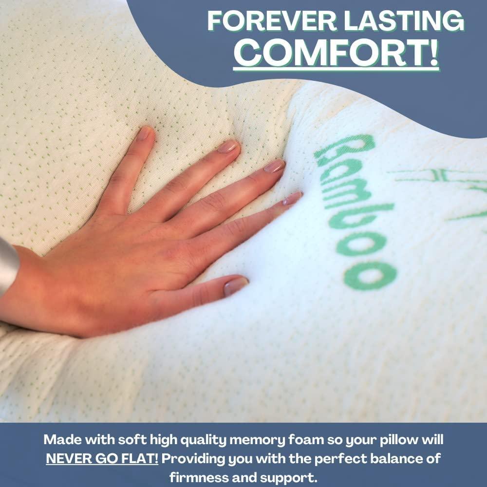 Bamboo Pillow Shredded Memory Foam - DreamField Linen