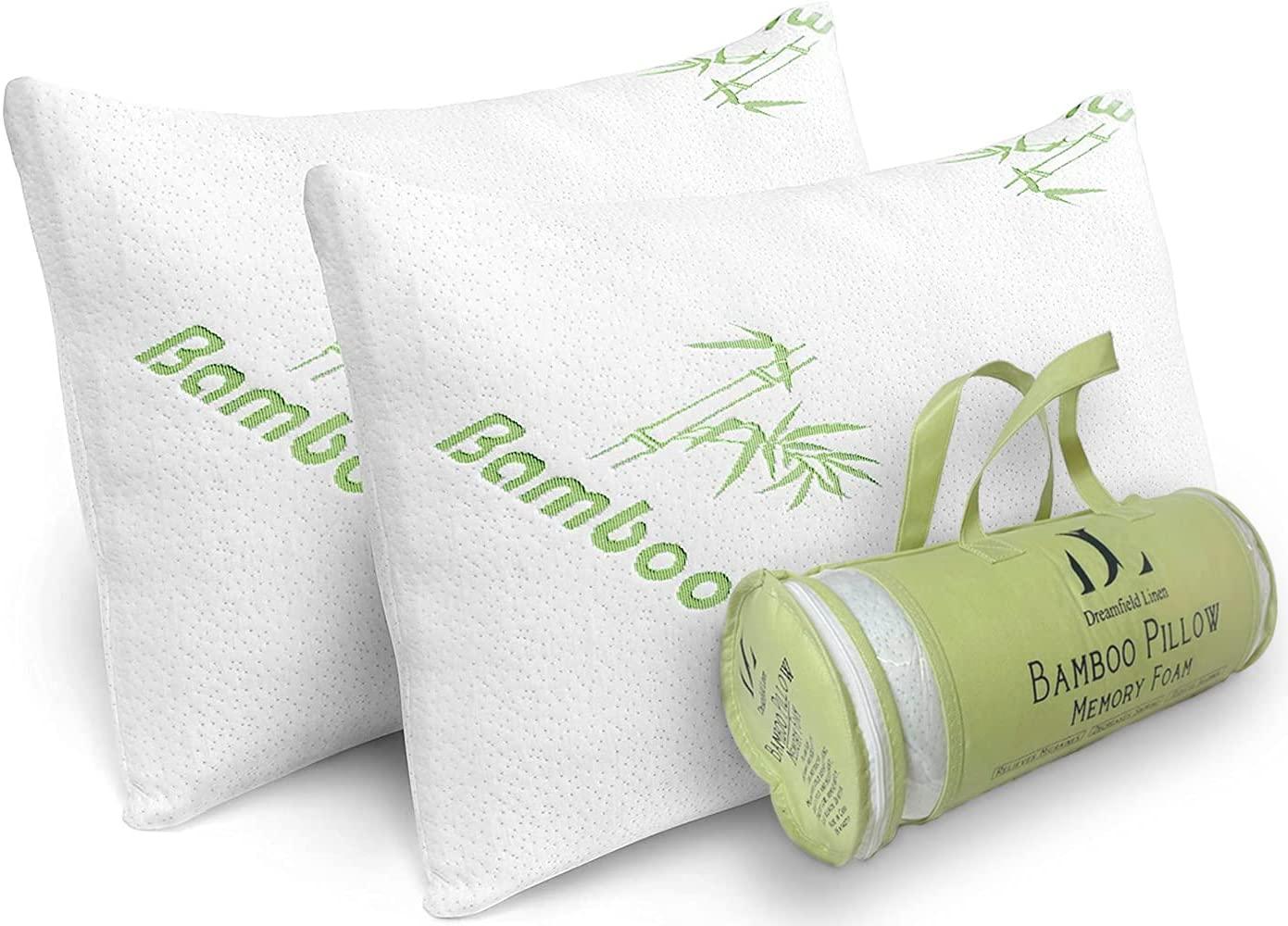  Lumbar Support Pillow for Bed: Memory Foam Bamboo