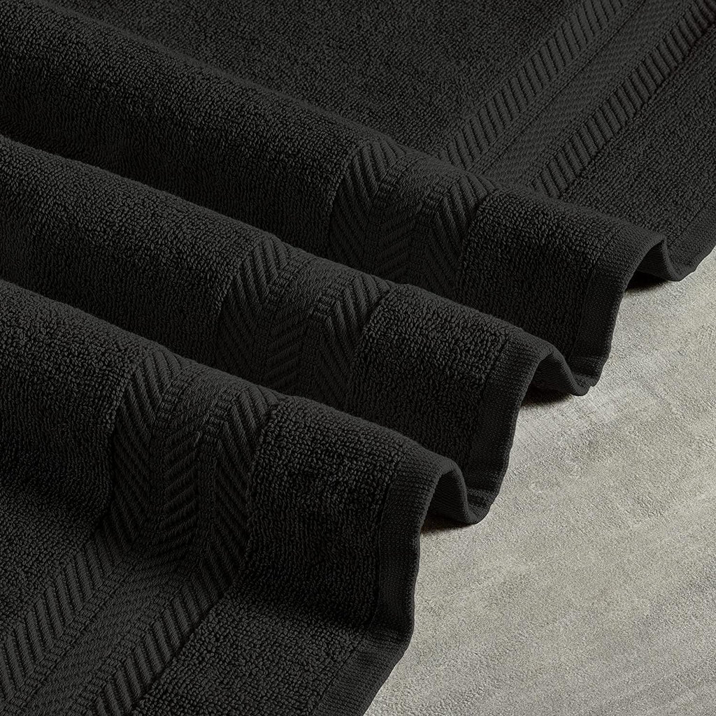 Black Bath Towel Set (6 Piece) - DreamField Linen